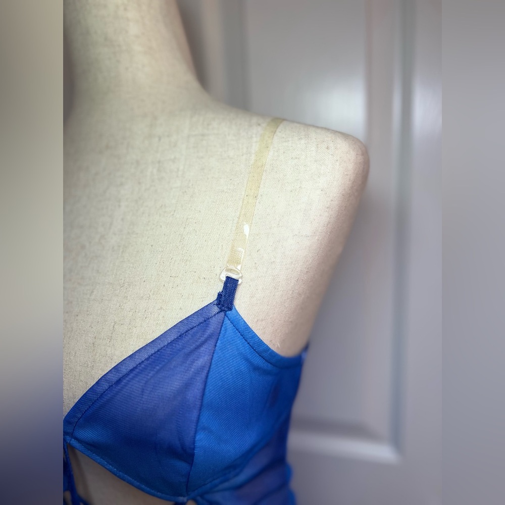 Sister Party Blue Lace-Up Mini‎ Dress - Picture 5 of 8